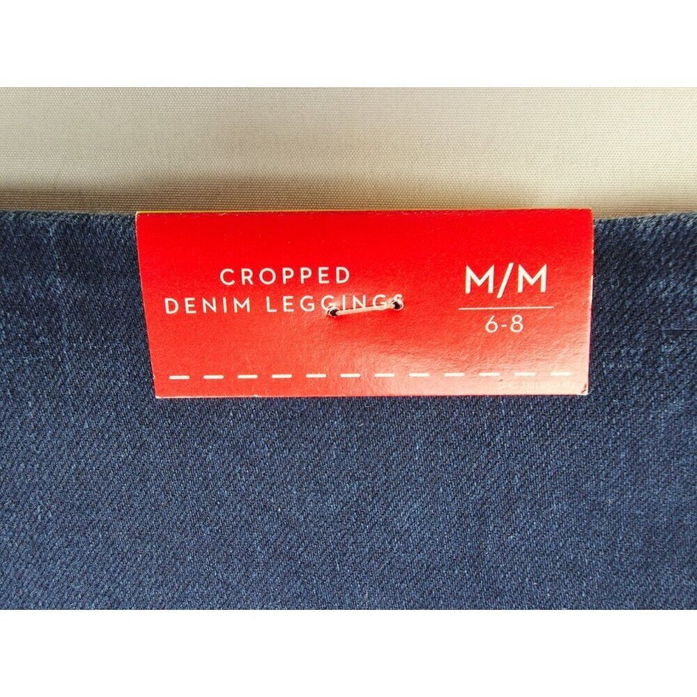 Spanx Size Medium 6-8 Womens 30" Inseam Navy Cropped Denim Side Zip Leggings NWT - Picture 7 of 15